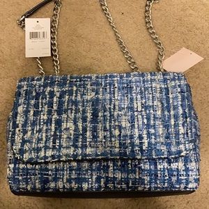 Beautiful new with tags Kate Spade blue Fabric shoulder handbag or cross body